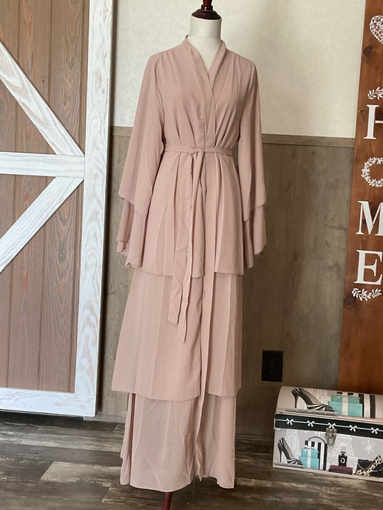 Zachty Other - Zachty brand Dusty Rose Layered Chiffon Robe